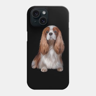 Drawing Dog Cavalier King Charles Spaniel Phone Case