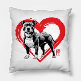 I Love My American Pit Bull Terrier - I Love my dog - Loyal dog Pillow