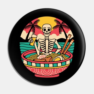 Ramen skull Pin