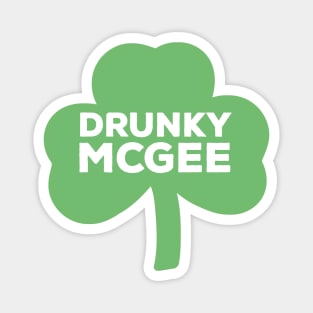 Drunky McGee St. Patrick's Day Clover Magnet