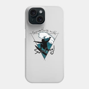 Something With Surfing Cool Wave Aerial Surfer Silhouette Phone Case