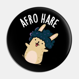 Afro Hare Funny Rabbit With Afro Pun Pin