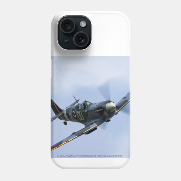 Supermarine Spitfire Mk.Vc close pass Phone Case by acefox1