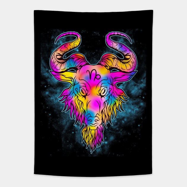 Zodiac Sign Capricorn Astrology Symbol Tapestry by E