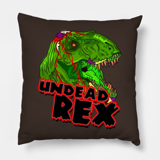 Undead Rex Pillow by SimplyMrHill