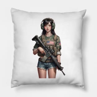 Tactical Girl Pillow