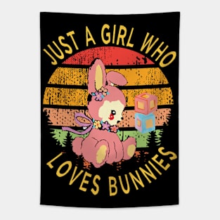 just a girl who loves bunnies Tapestry