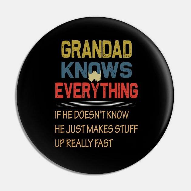 grandad knows everything..fathers day gift Pin by DODG99