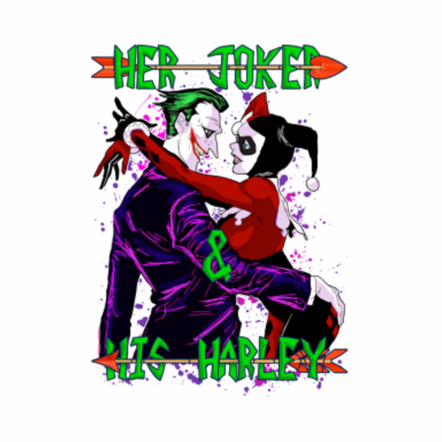 Her Joker & His Harley - Joker - Baseball T-Shirt | TeePublic