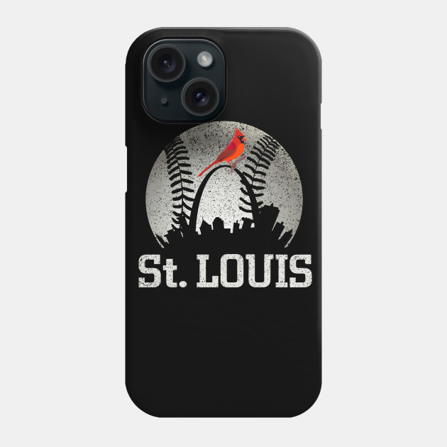 Vintage St Louis City Skyline Baseball At Gameday - St Louis