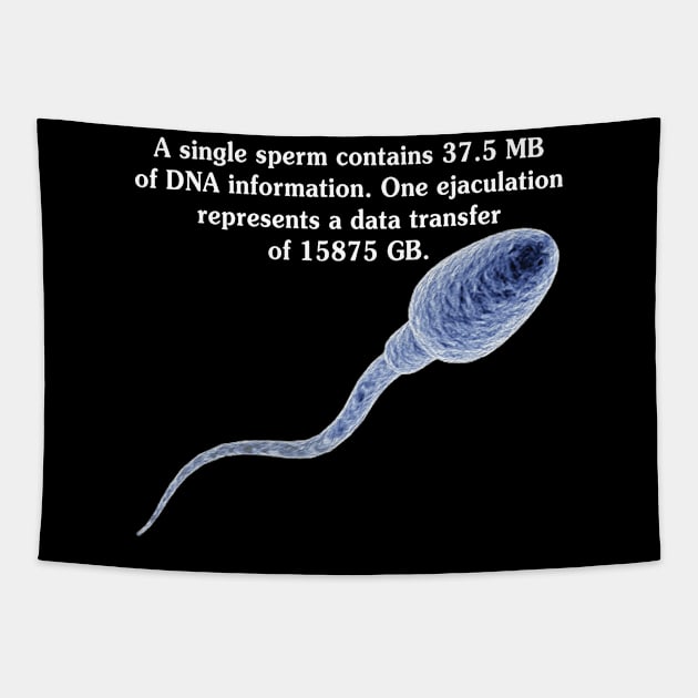 A Single Sperm Contains  - Funny T Shirts Sayings - Funny T Shirts For Women - SarcasticT Shirts Tapestry by Murder By Text