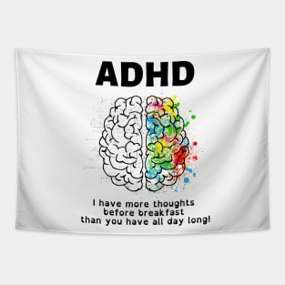 ADHD More Thoughts Before Breakfast Tapestry