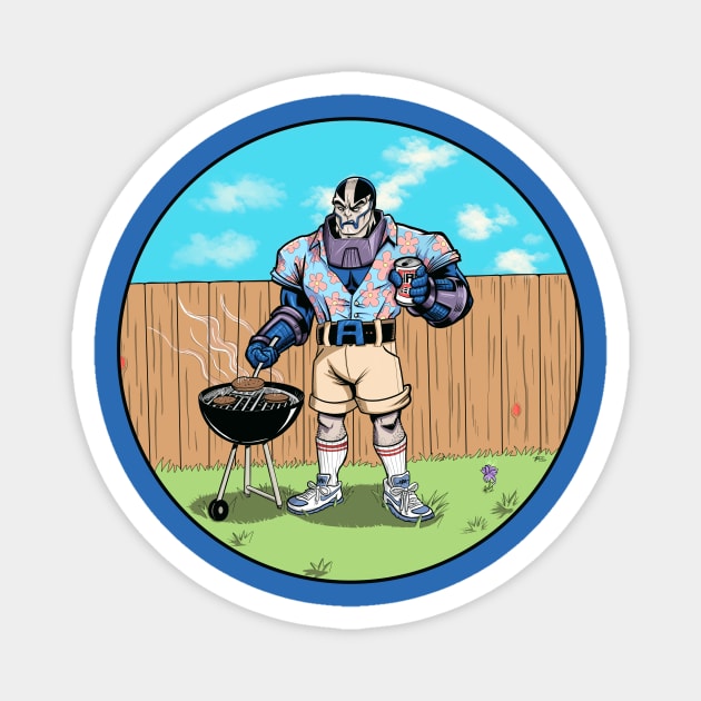 Apocalypse is Blue Dad Magnet by elliotcomicart