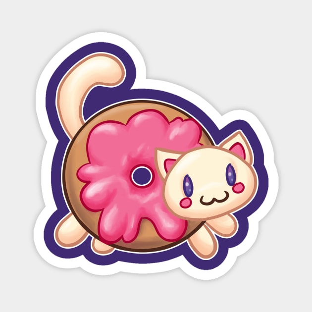 Donut Cat (catfood series) Magnet by klawzie