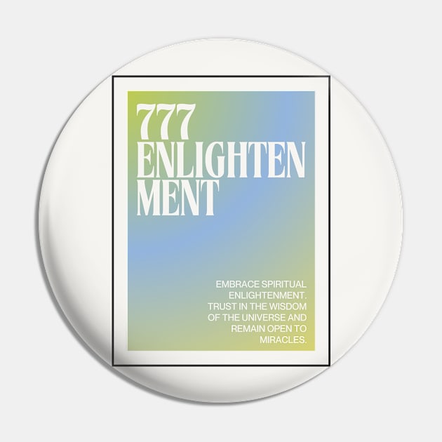 Angel Number 777: Enlightened Grace Pin by caimluart