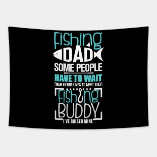 Fishing Dad Funny Father Matching Tapestry