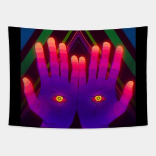 Psychedelic Energy Hands 2 (GIF) Tapestry