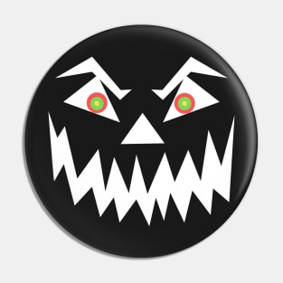 Ghostly face with creepy smile Pin