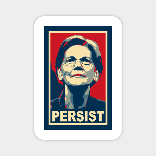 elizabeth warren persist poster Magnet by polisci