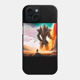 Brave Saint Monk Facing a Monster Warrior Phone Case