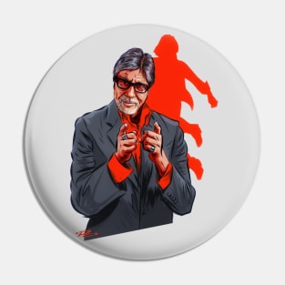 Amitabh Bachchan - An illustration by Paul Cemmick Pin