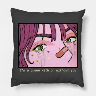 Queen Anime Girl Feelings Emotions Emotional Pillow