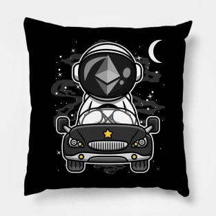 Astronaut Car Ethereum Crypto ETH Coin To The Moon Crypto Token Cryptocurrency Wallet Birthday Gift For Men Women Kids Pillow