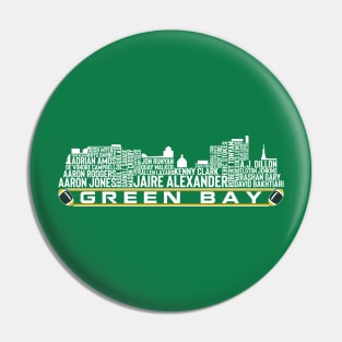 Green Bay Football Team 23 Player Roster, Green Bay Skyline Pin