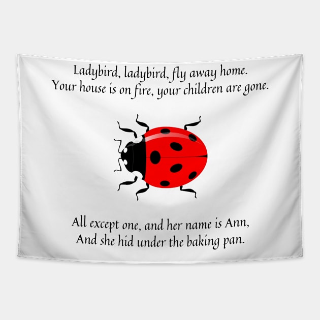 Ladybird Ladybird nursery rhyme Tapestry by firstsapling@gmail.com