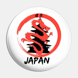 japan temple dragon Pin