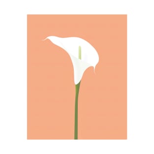 Elegant Calla Lily Art Print - Minimalist Floral Decor T-Shirt