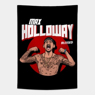 Max Holloway Comic Style Art Tapestry