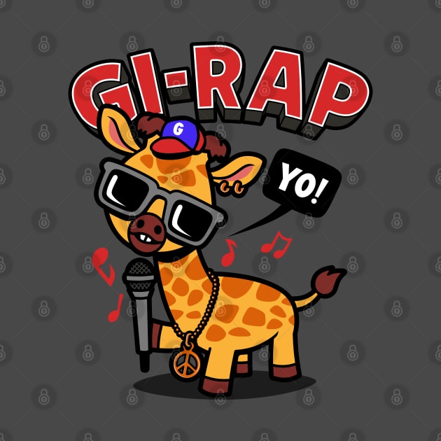 Gi-Rap Funny Kawaii Hiphop Rapping Animal Giraffe by BoggsNicolas