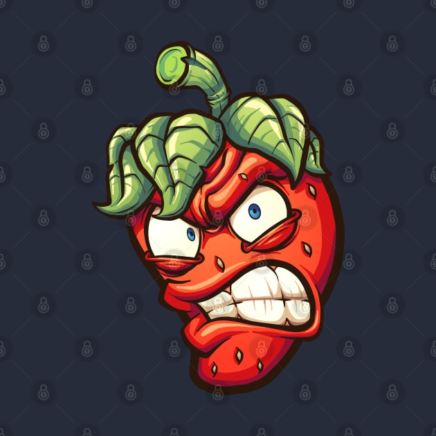 Angry Strawberry by memoangeles