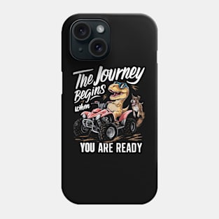 Ready for Adventure: Dino ATV Chase. The journey begins when you are ready Phone Case