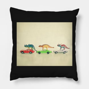 Dinosaurs Ride Cars Pillow