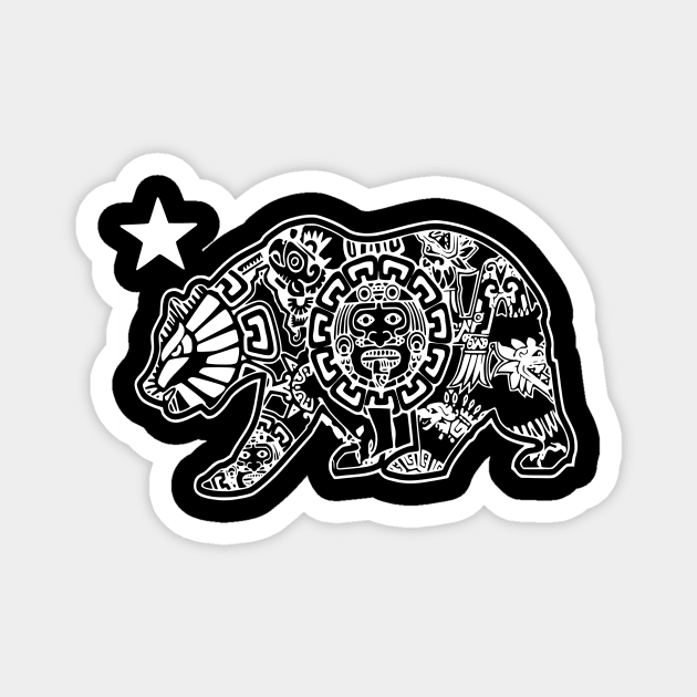 California Aztec Bear Magnet by Uniq_Designs