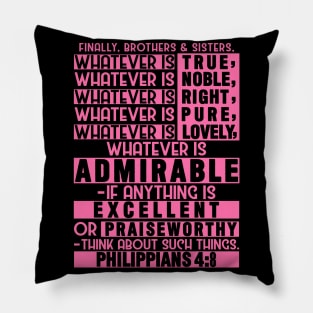 Philippians 4:8 Pillow