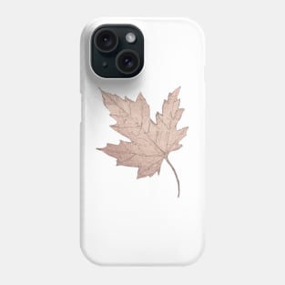 Maple Leaf/Faux Rose Gold Foil Phone Case