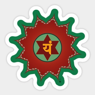 Heart Chakra Harmony - Anahata Chakra Yoga - Style mosaic Sticker