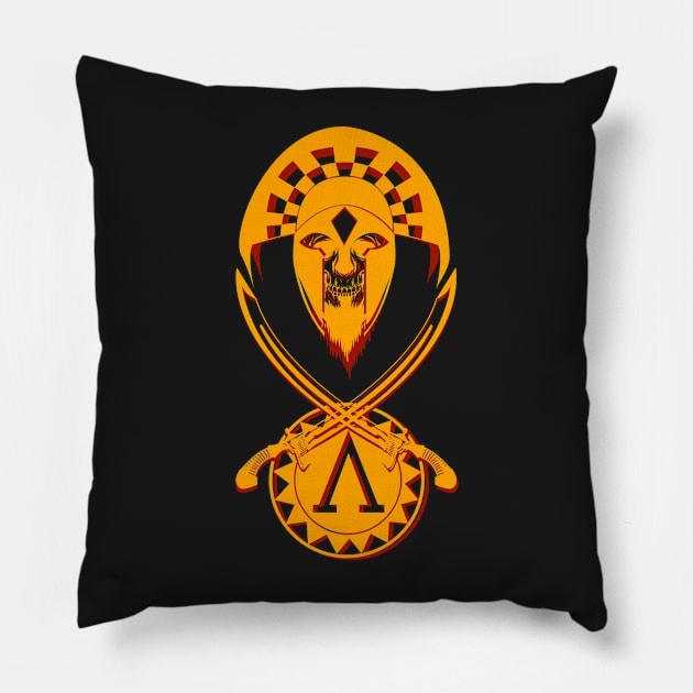 Sun warrior skull Pillow by Skull-blades