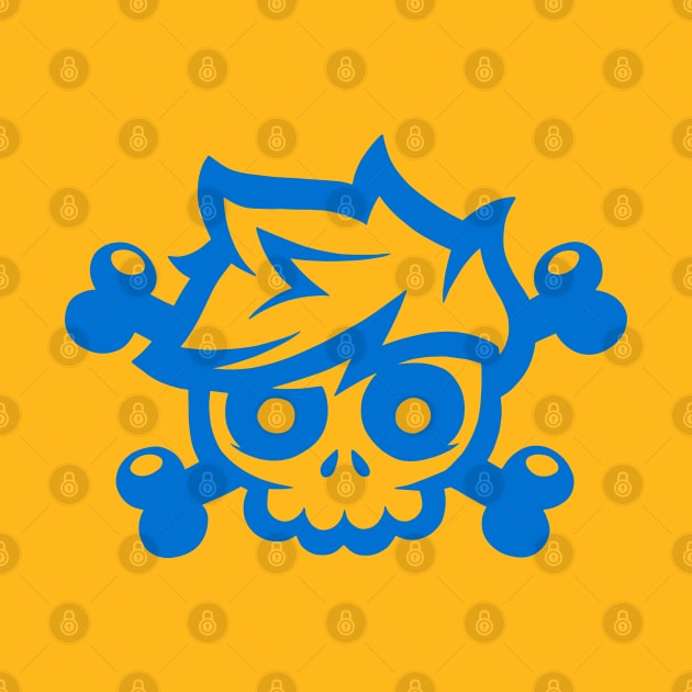 Blue Skull and Crossbones by Sketchy