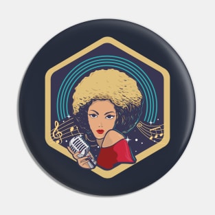 Afro Latina lady singer Pin