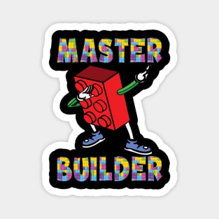 Birthday Master Brick Block Builder Magnet