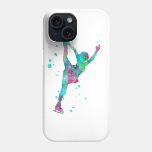 Figure Skating Watercolor Painting 4 Phone Case