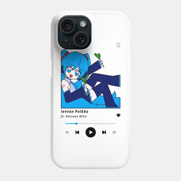Hatsune Miku chibi - ievan polkka Phone Case by Stanime