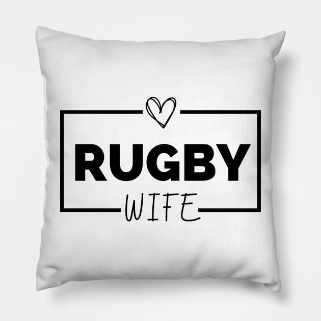 Rugby Wife Pillow by Lottz_Design 