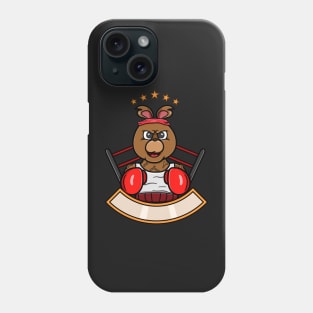 Boxing Bear  Cartoon Mascot Phone Case