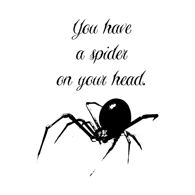 You Have a Spider on Your Head - Funny Disrupting Slogan by EugeneFeato