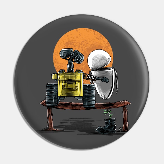 Robots Gazing at the Moon Pin by Zascanauta